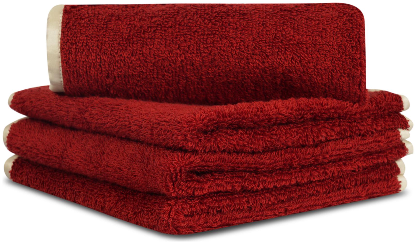 

LUSH BEYOND 500 GSM Cotton Face Towel ( 4 Pieces Red )