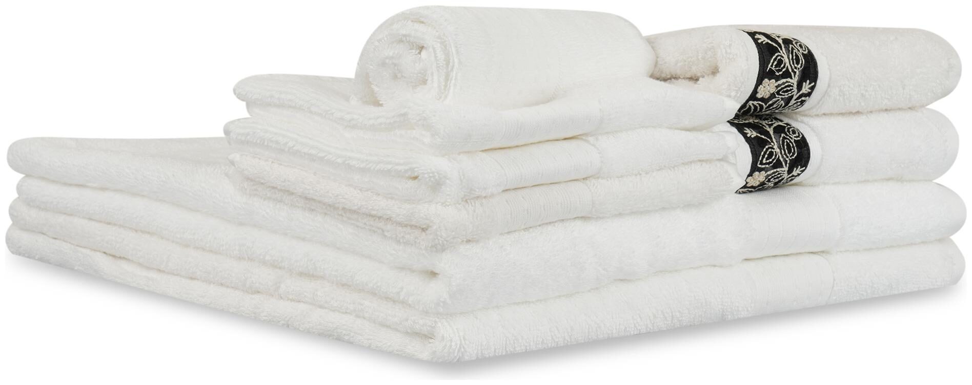 

LUSH BEYOND 500 GSM Cotton Bath Towel ( 8 Pieces White )