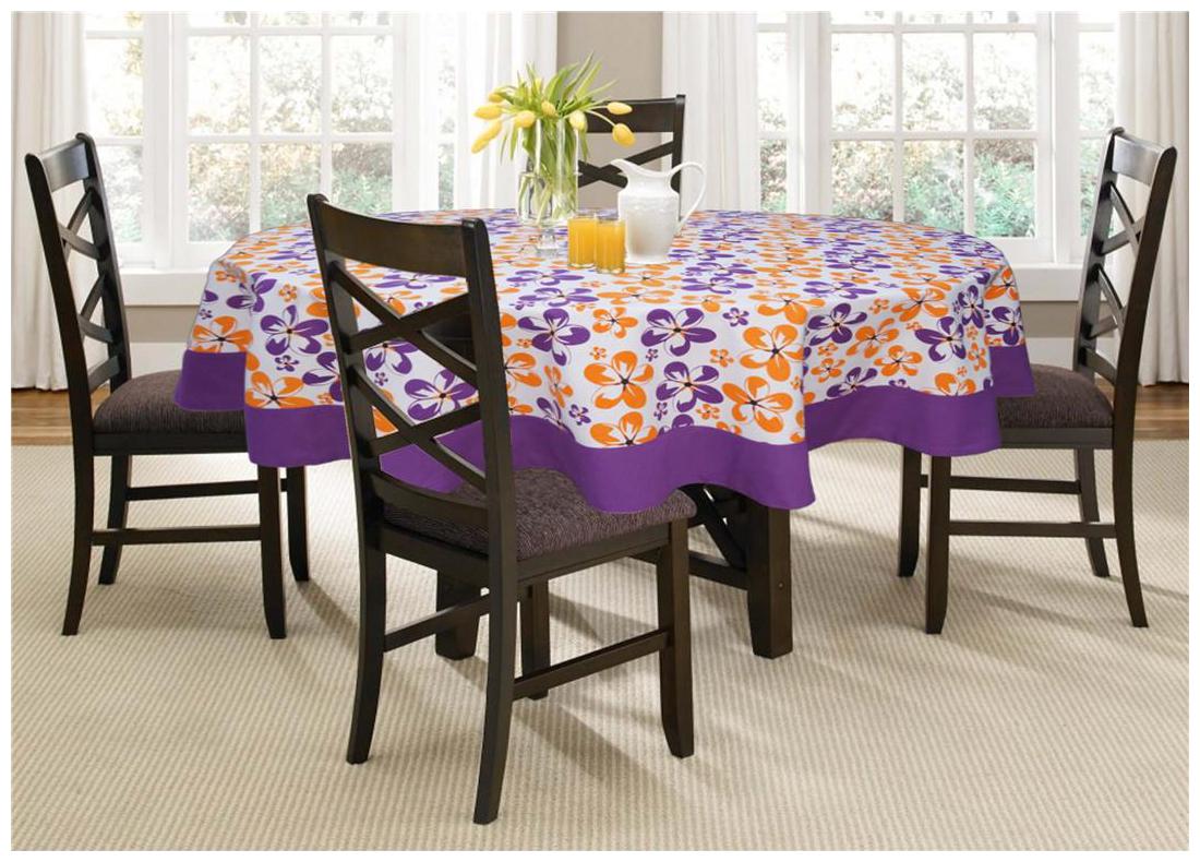 

Lushomes 6 Seater Shadow Printed Round Table Cloth