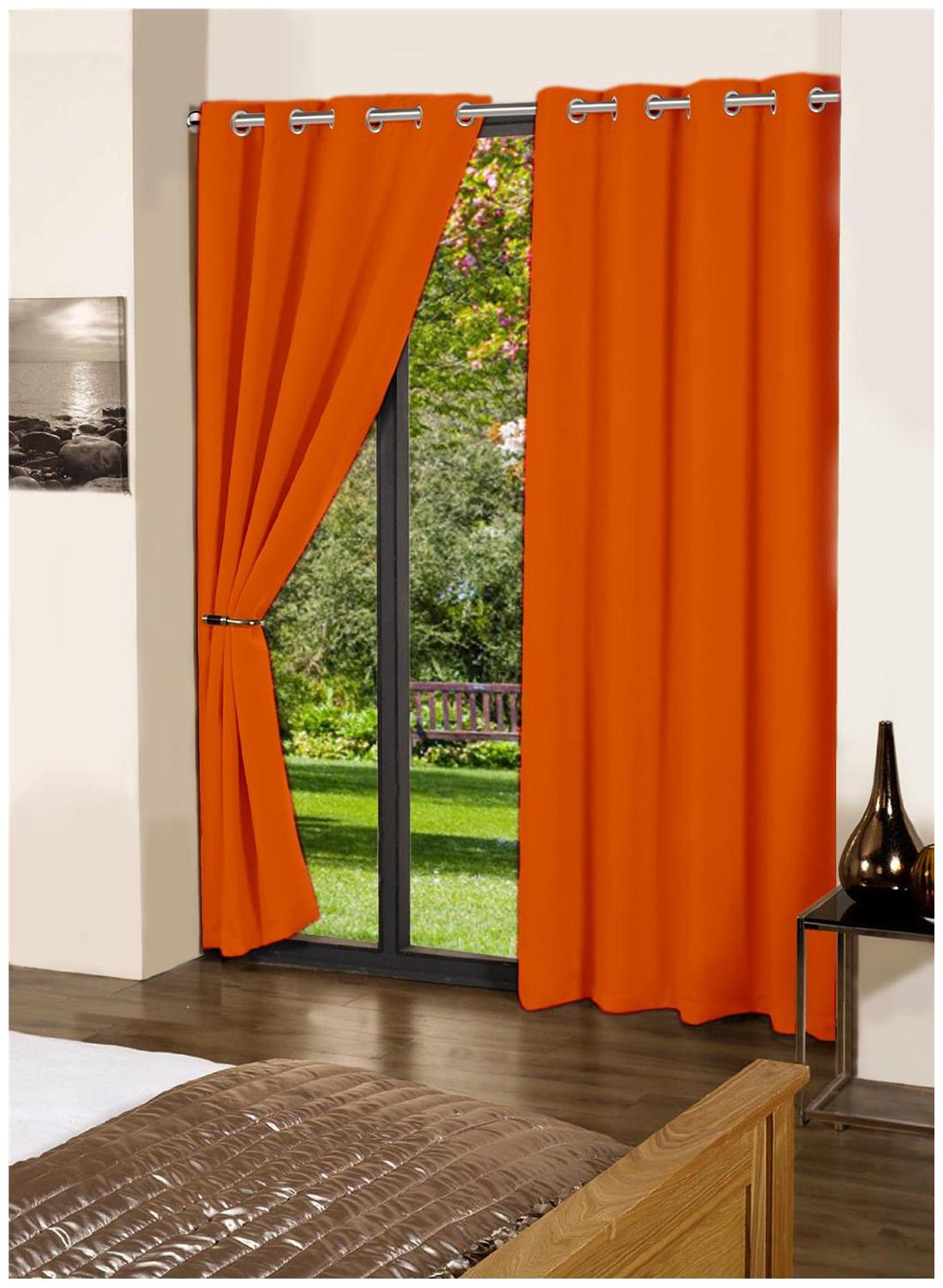 

Lushomes Bachelor Button Plain Cotton Curtains