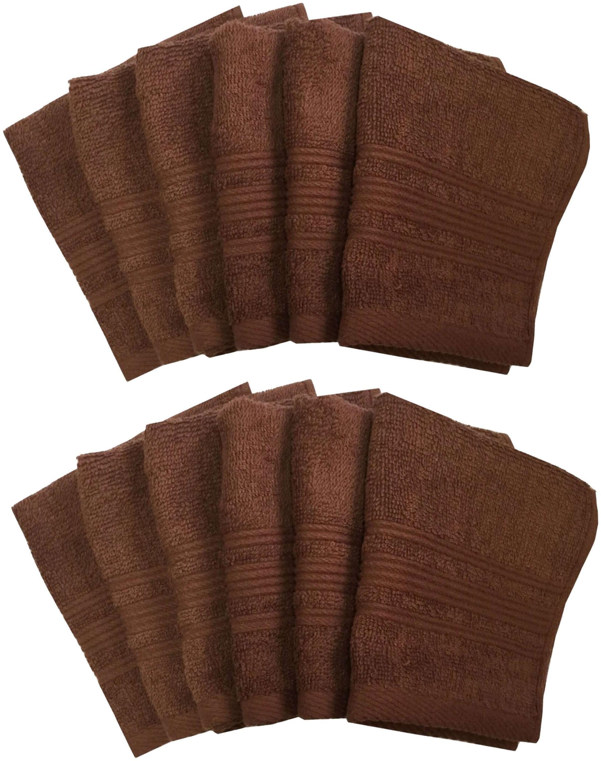 

Lushomes Brown Super Soft and Fluffy Face Towel (Size 12 x 12 Pack of 12 450 GSM)