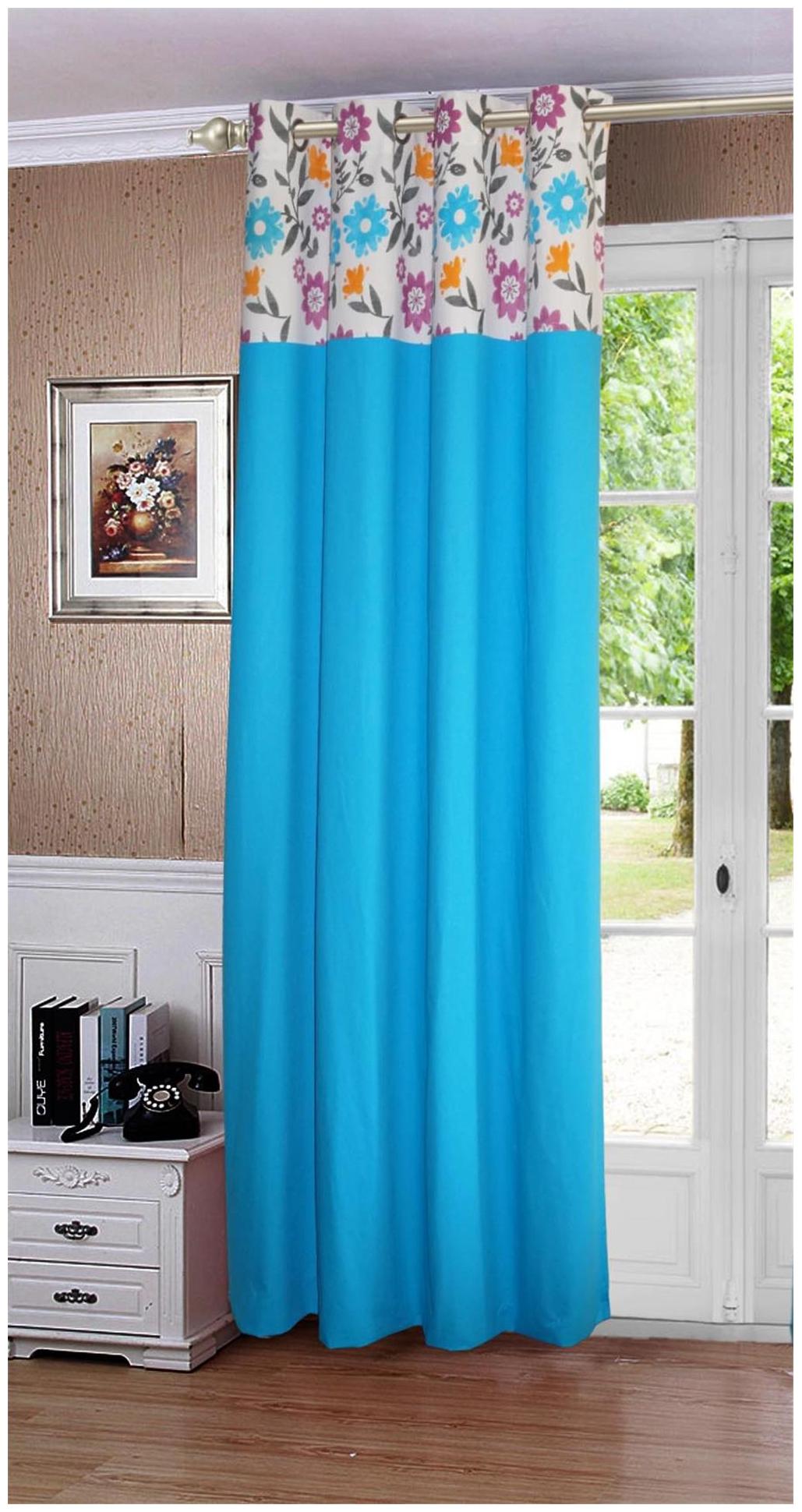 

Lushomes FlowerPrinted Bloomberry Cotton Curtain for Door (Single Pc)
