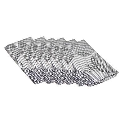 

Lushomes Geometric Printed Cotton 6 Table Napkins Set (Dinner Napkins)