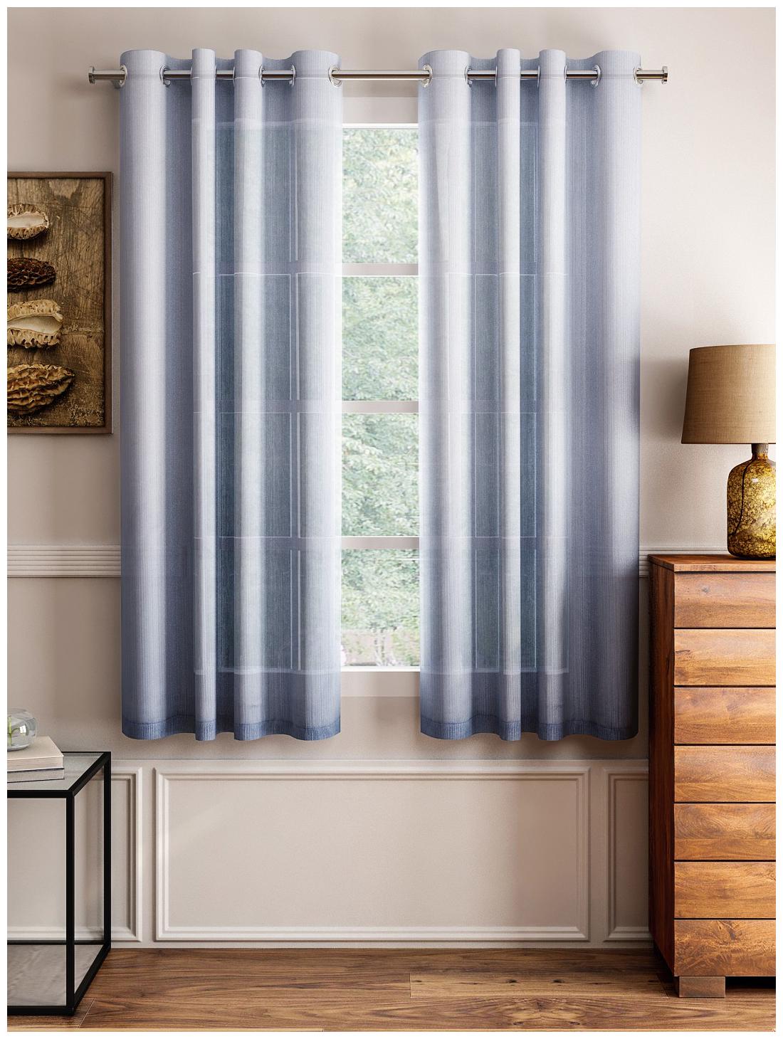 

Lushomes Grey Design 3 Melody Sheer Window Curtains 4 5 ft x 5 ft (54 x 60 Single pc)