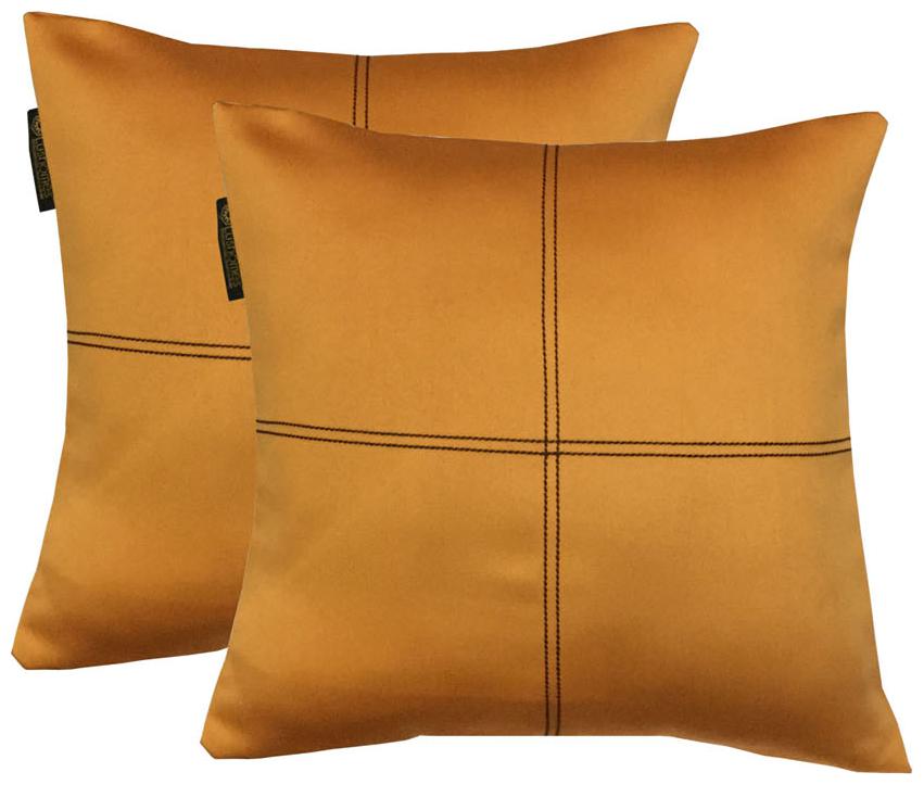 

Lushomes Mango Blackout Cushion Cover with Artistic Stitch