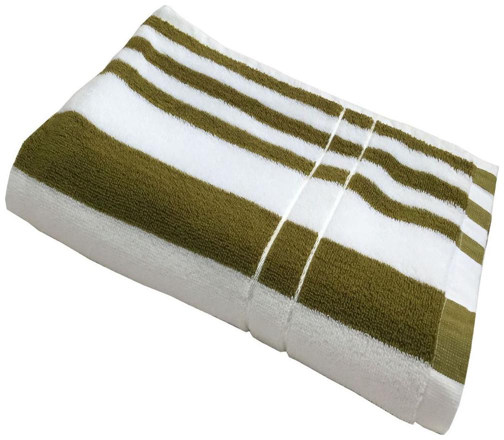 

Lushomes Olive hospitality towel with Ultra-Silky stripe Finish (30 x 60 or 76 x 152 cms 450 GSM)