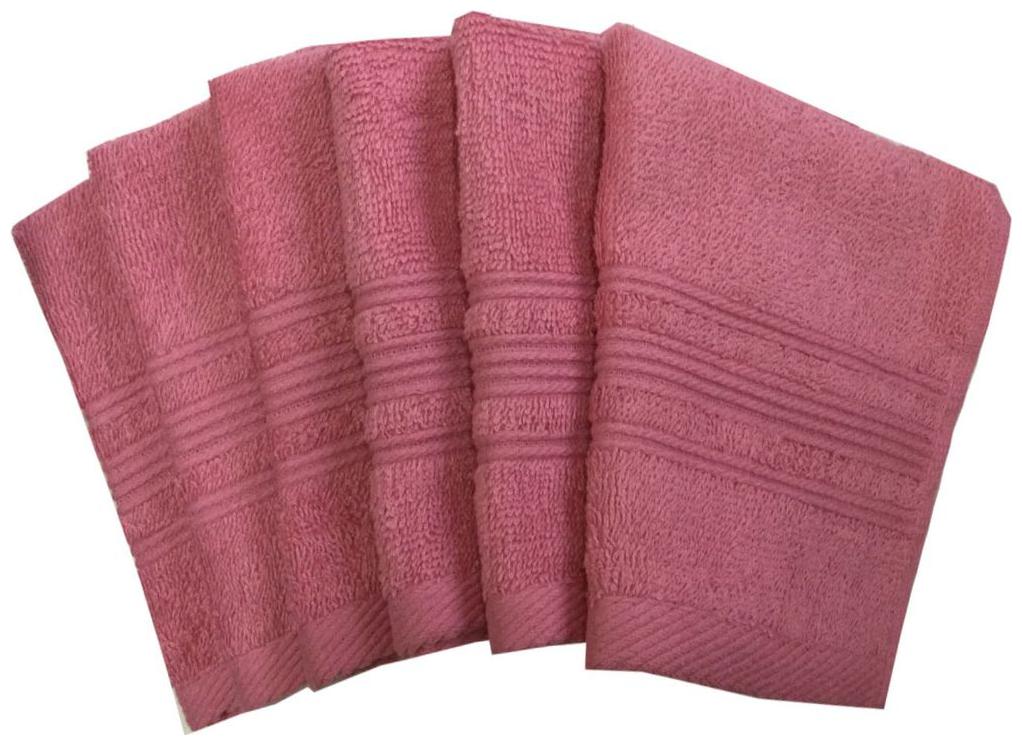 

Lushomes Peony Pink Super Soft and Fluffy Face Towel (Size 12 x 12 Pack of 6 450 GSM)