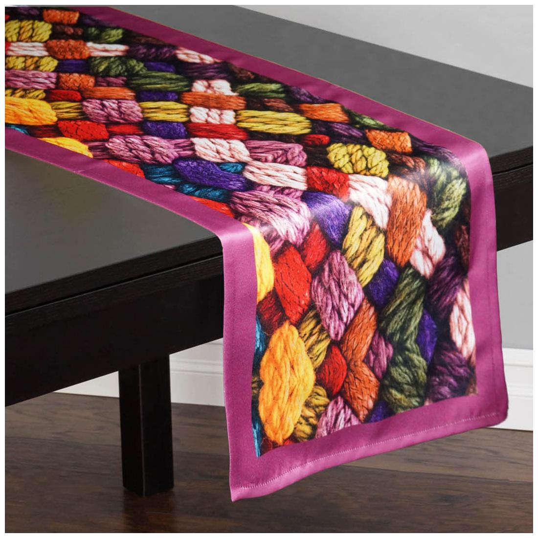 

Lushomes Polyester Multicolor Table Runner