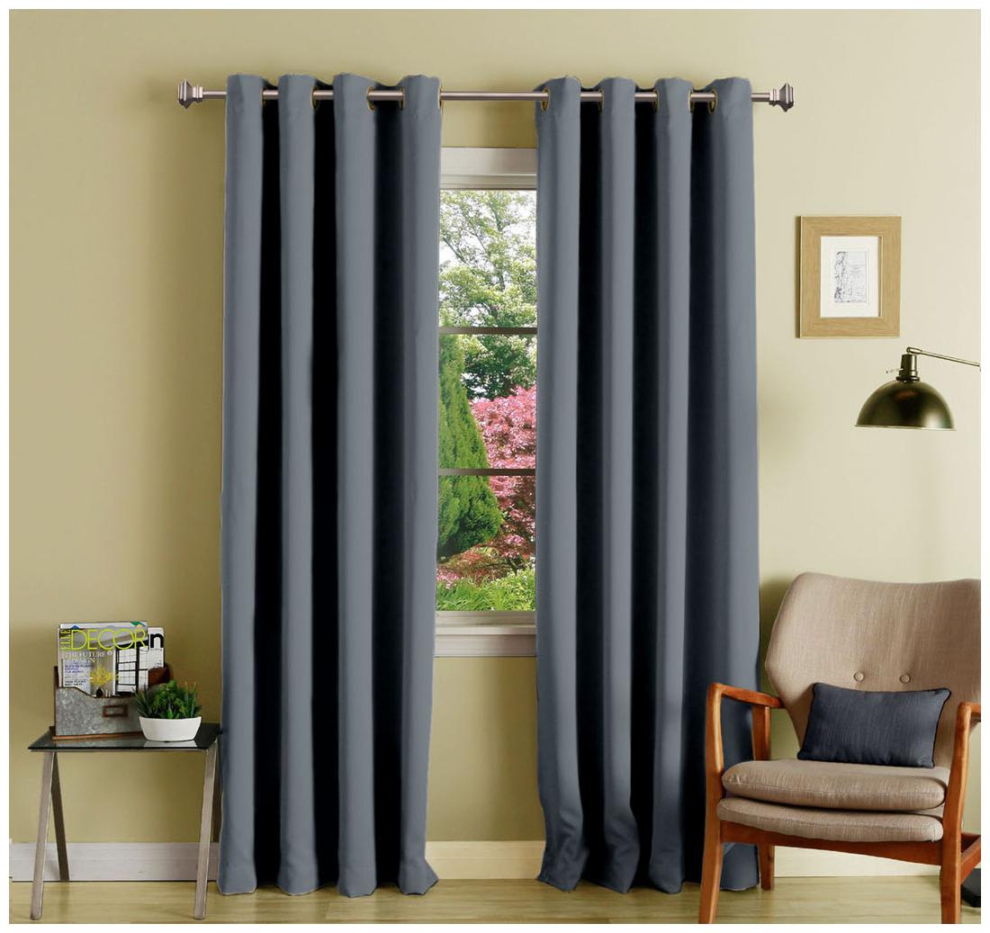 

Lushomes Polyester Blackout Curtains with 8 Eyelets for Door