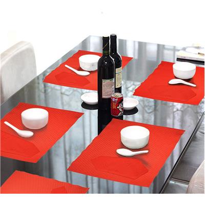 

Lushomes Red 6 Cotton Mats 6 Plain Cotton Napkins (12 pcs)