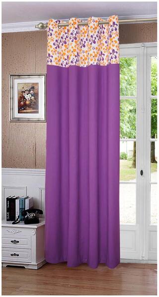 Buy Lushomes Shadow Printed Bloomberry Cotton Curtains For Door