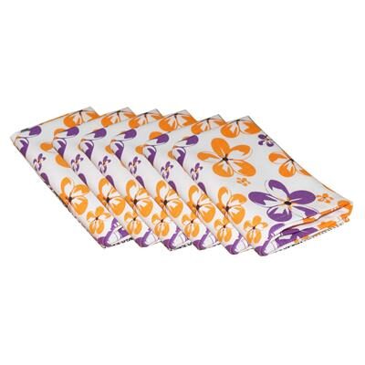 

Lushomes Shadow Printed Cotton 6 Table Napkins Set (Dinner Napkins)