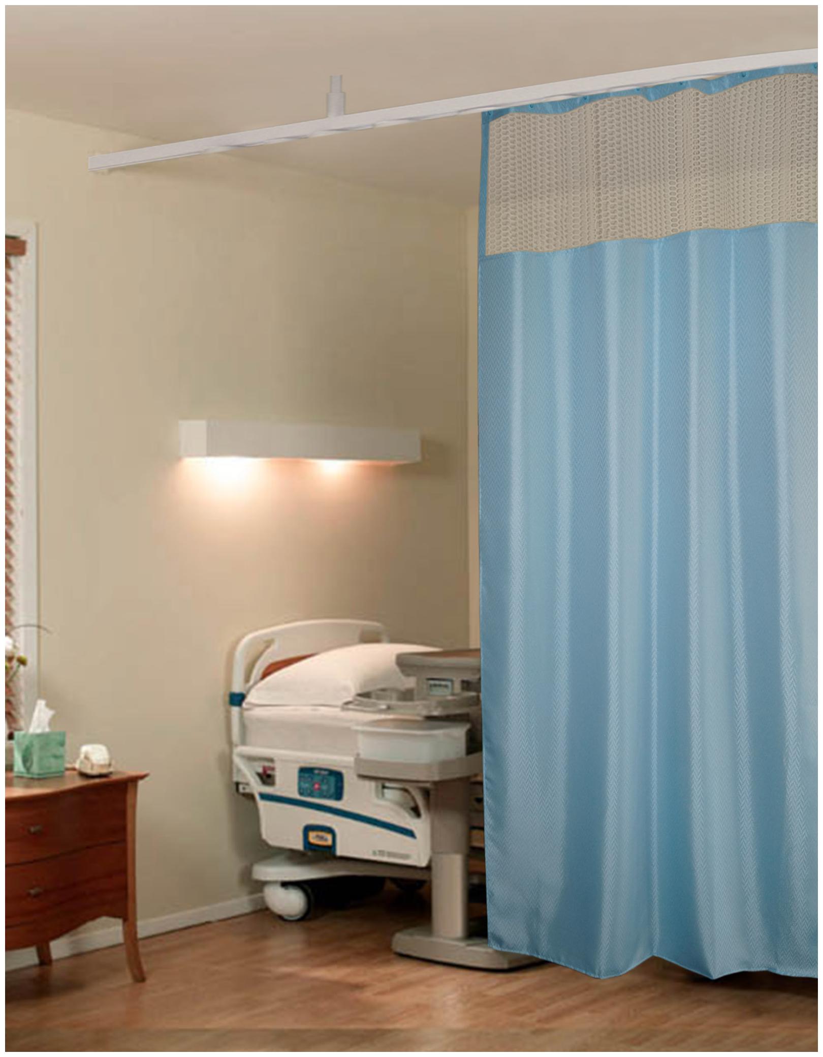 

Lushomes Polyester Long Door Room Darkening Blue Regular Curtain ( Eyelet Closure Printed )