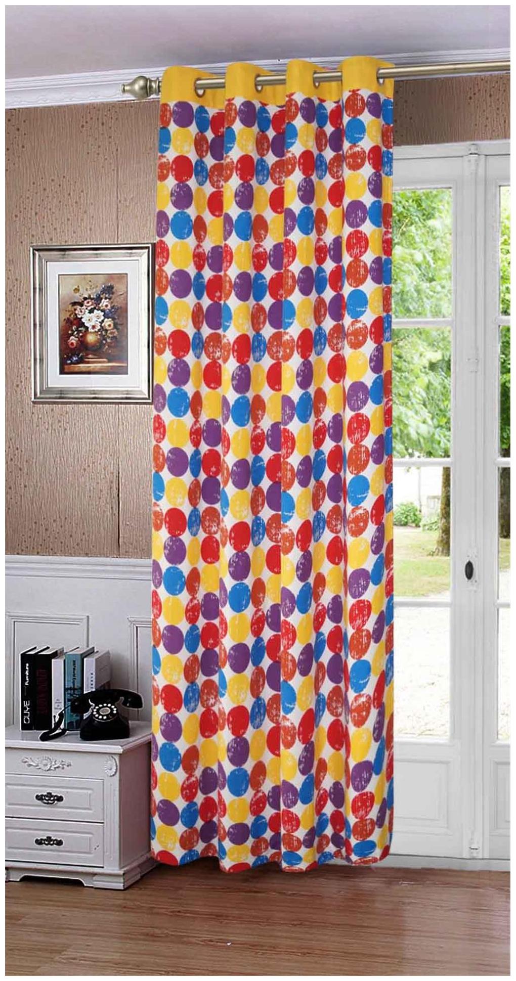 

Lushomes Titac Printed Cotton Curtains for Door (Single Pc)