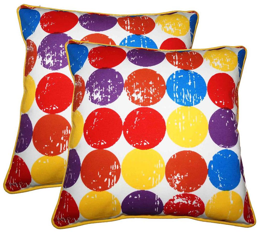 

Lushomes Titac Print Cotton Cushion Covers (Size 16 x 16) Pack of 2