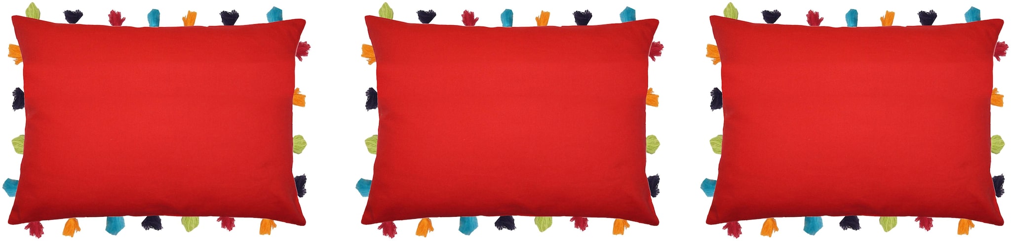 

Lushomes Solid Cotton Red Cushion Cover ( Large Pack of 3 )