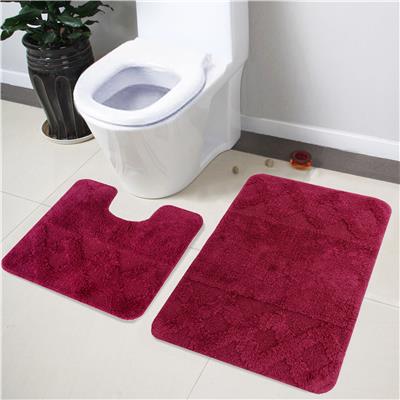 

Lushomes Ultra Soft Burgundy Regular Bath Mat Set (1Pc Bath Mat And 1Pc Contour)