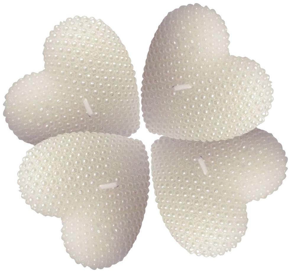 

Luxantra Love Heart White Set of 4 Candle (White Pack of 4)