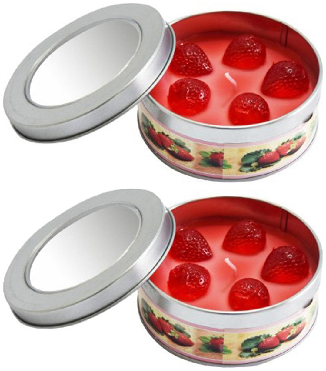 

LUXANTRA Romantic Straberry Fruit Scented Set of 2 Candle