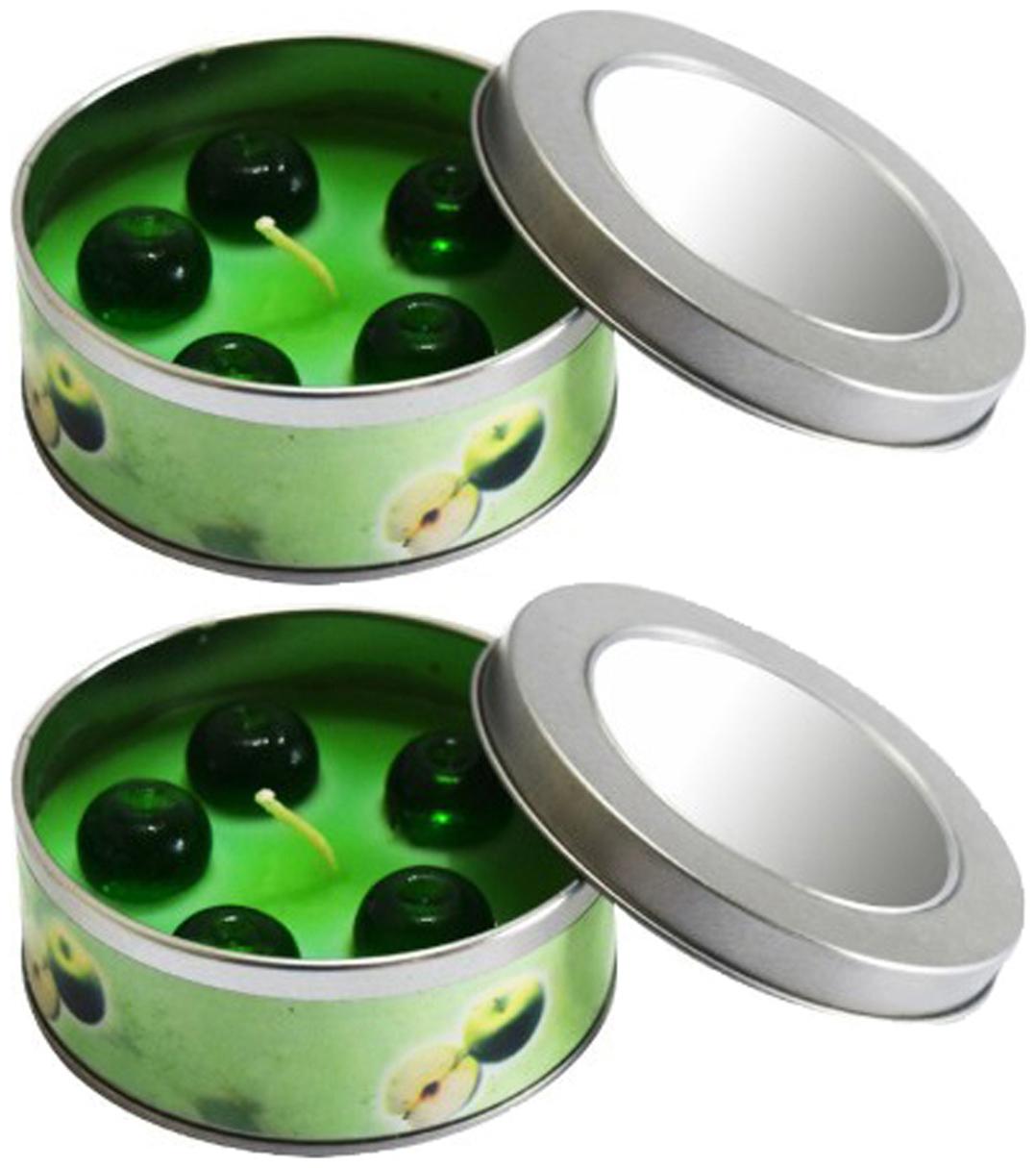 

LUXANTRA Romantic Green Apple Fruit Scented Set of 2 Candle