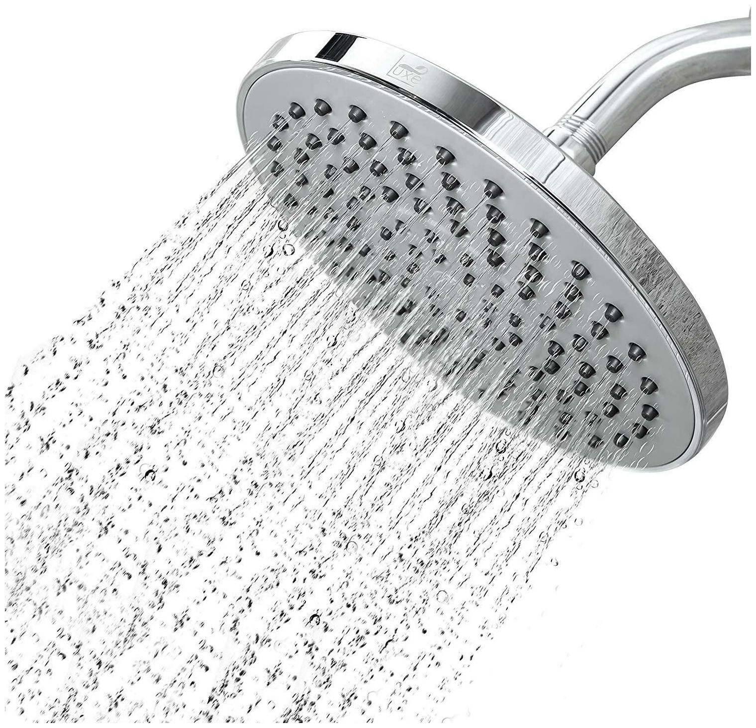 

Luxe Rainluxe Shower Head Round High Pressure High Flow Showerhead Chrome Finish