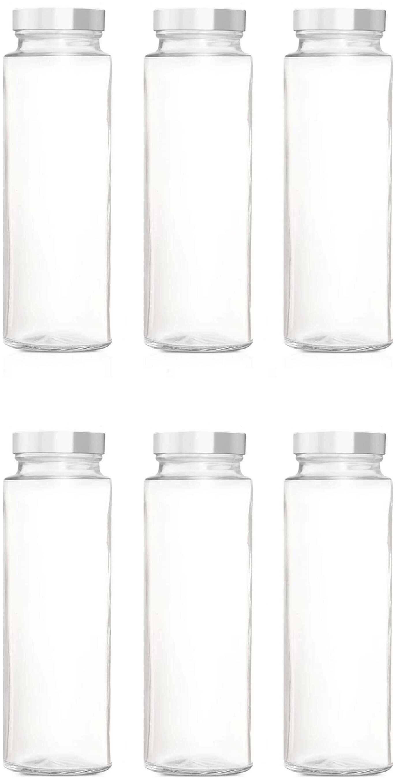 

Maalgodam Glass Transparent Water Bottle ( 500 ml Set of 6 )