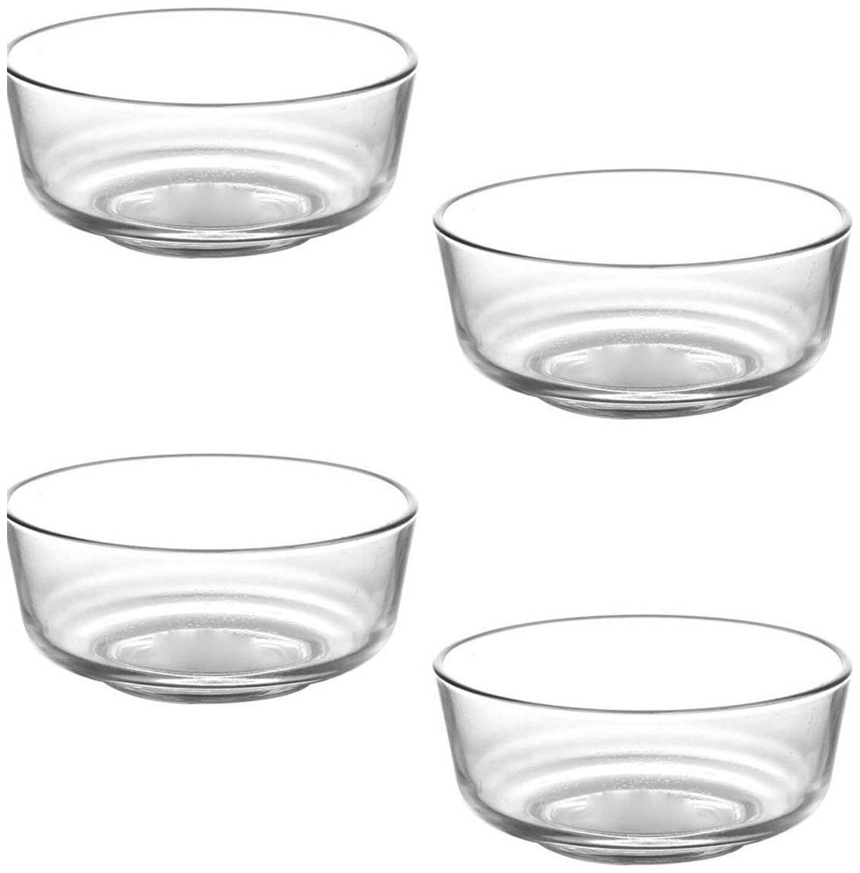 

MaalgodamGlass Mixing Bowl Serving Bowl Pack of 4 Capacity 1200 ml each