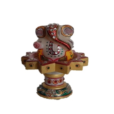 

Maarble Revalving Ganesha Painted