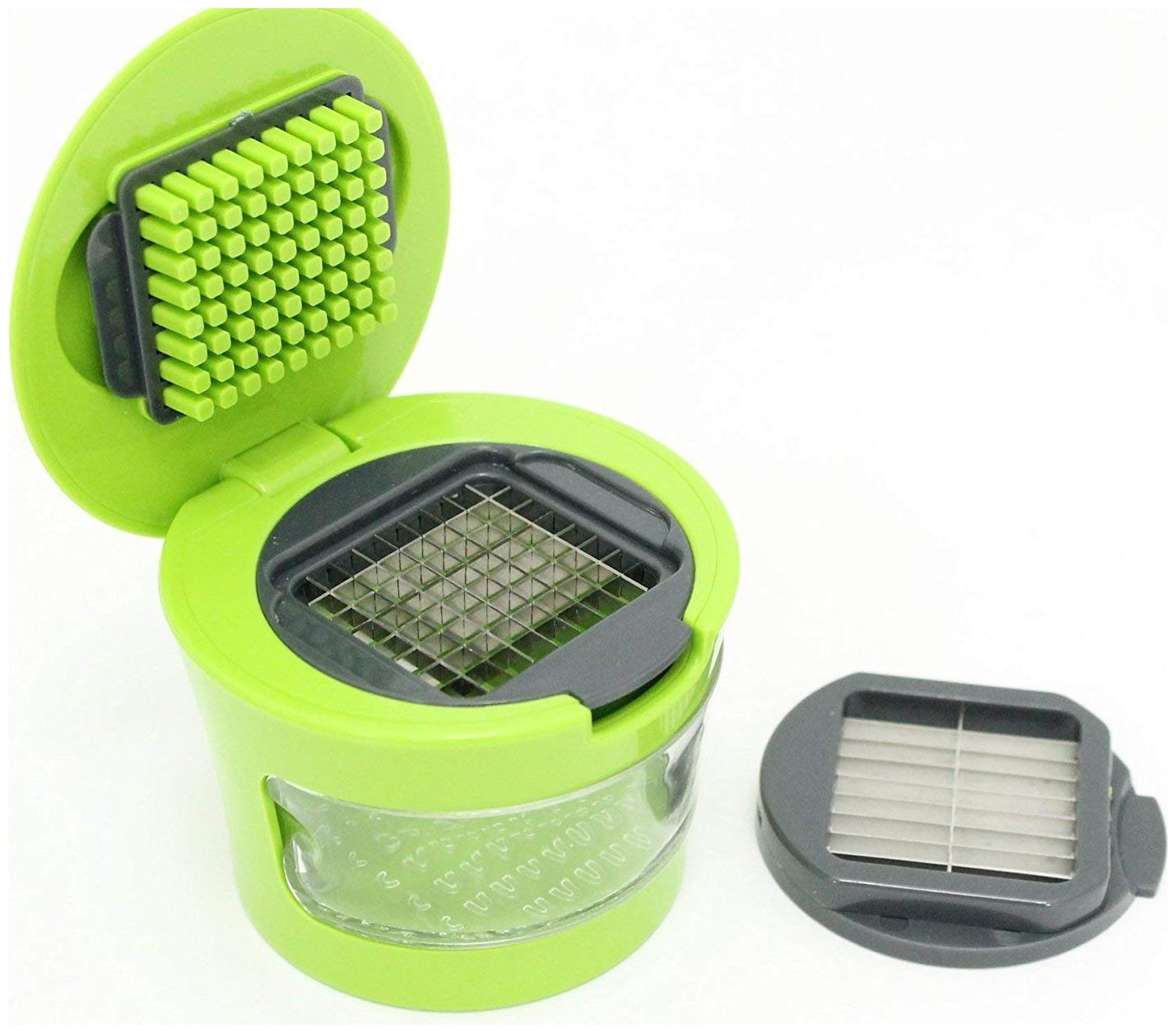 

MAB Garlic Press Mini Garlic Cutter Crusher and Chopper - Green