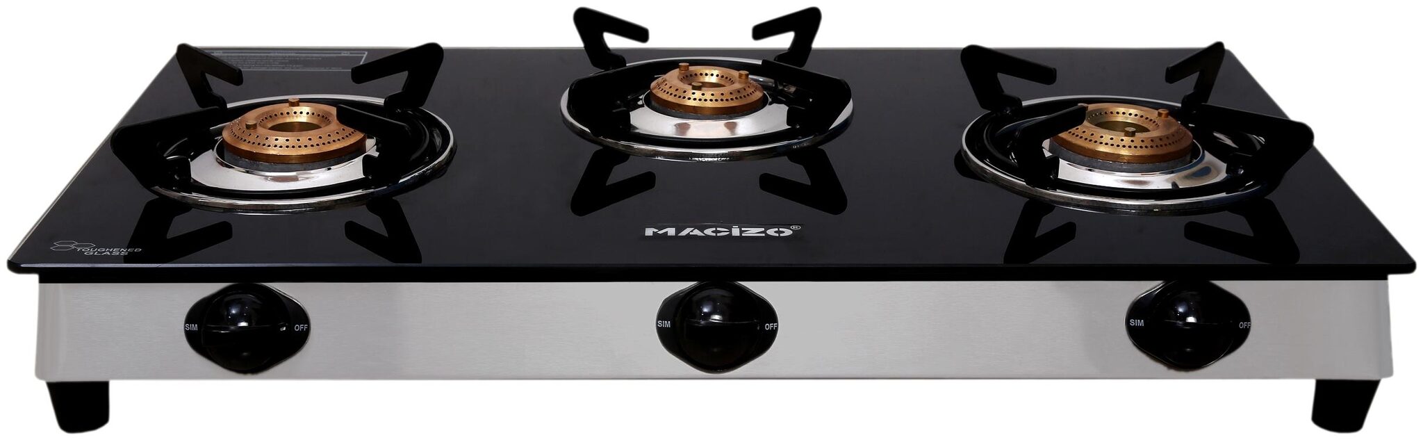 

MACIZO Aspro 3 Burner Regular Black Gas Stove