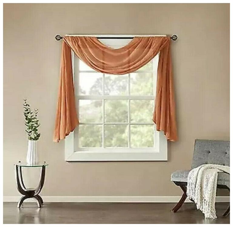 

Madison Park Solid Crushed Scarf Sheer MP40-4508