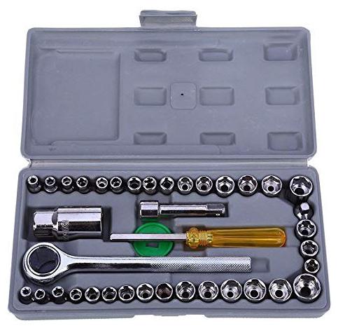 

MadSan 39pcs Socket Wrech Set for Automobile Motorcycle Repair Tool Kit Case