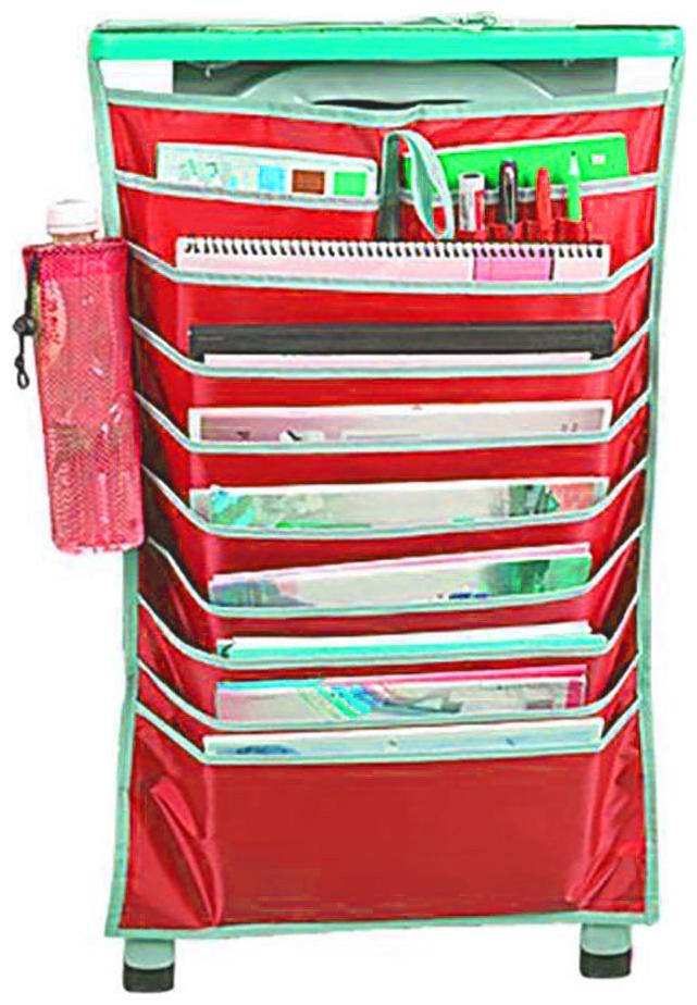 

Magazine table organizer with pen holder