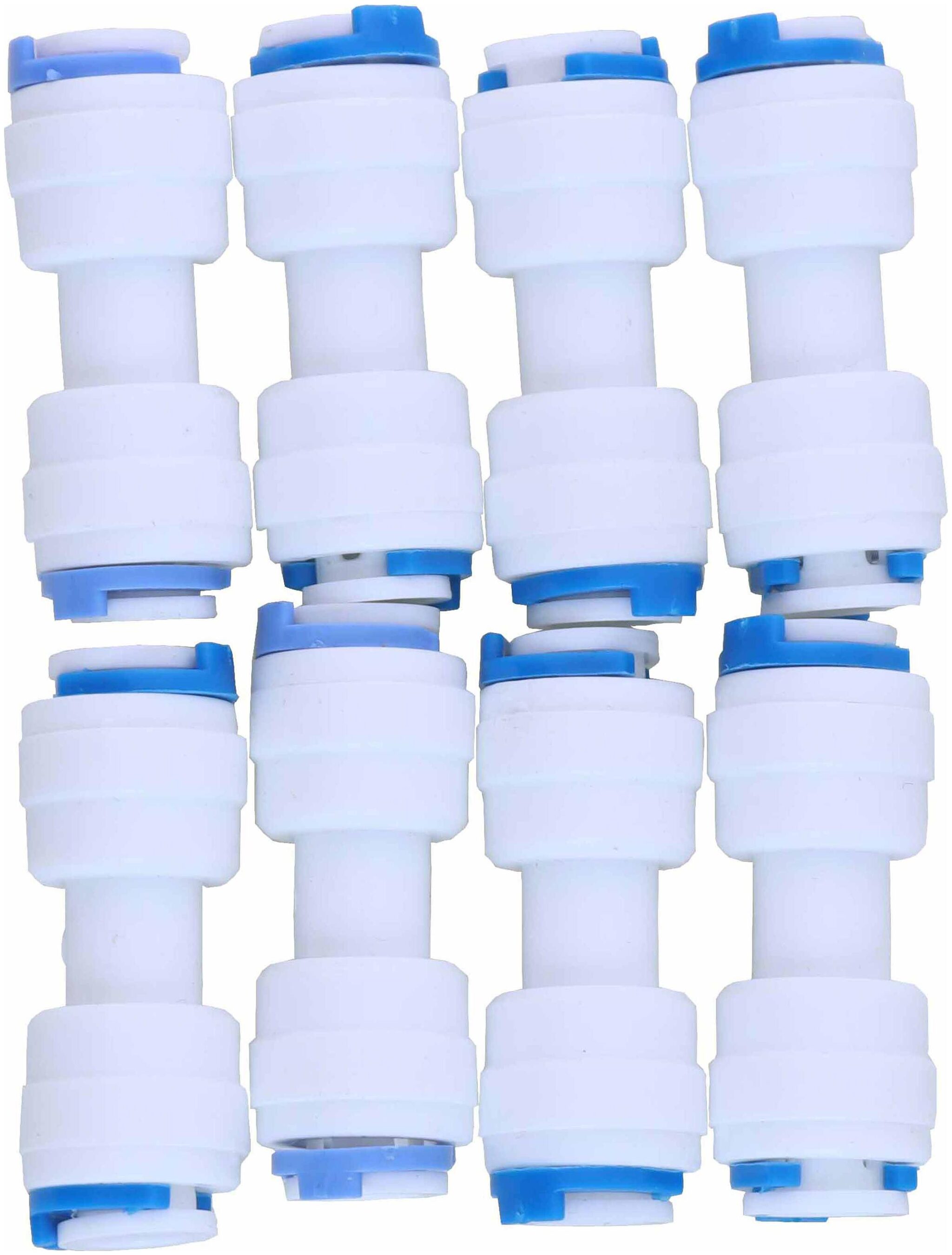 

Maggzoo 8 pcs RO Elbow Connectors Pipe Tube Straight Pipe Jointer For 1 4 Inch House RO Pipe