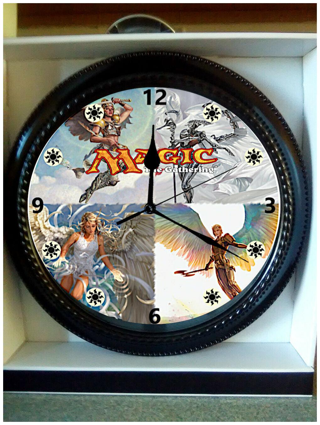 

Magic the Gathering (white) 9 Clock Custom NOTE--message me the color u want-
