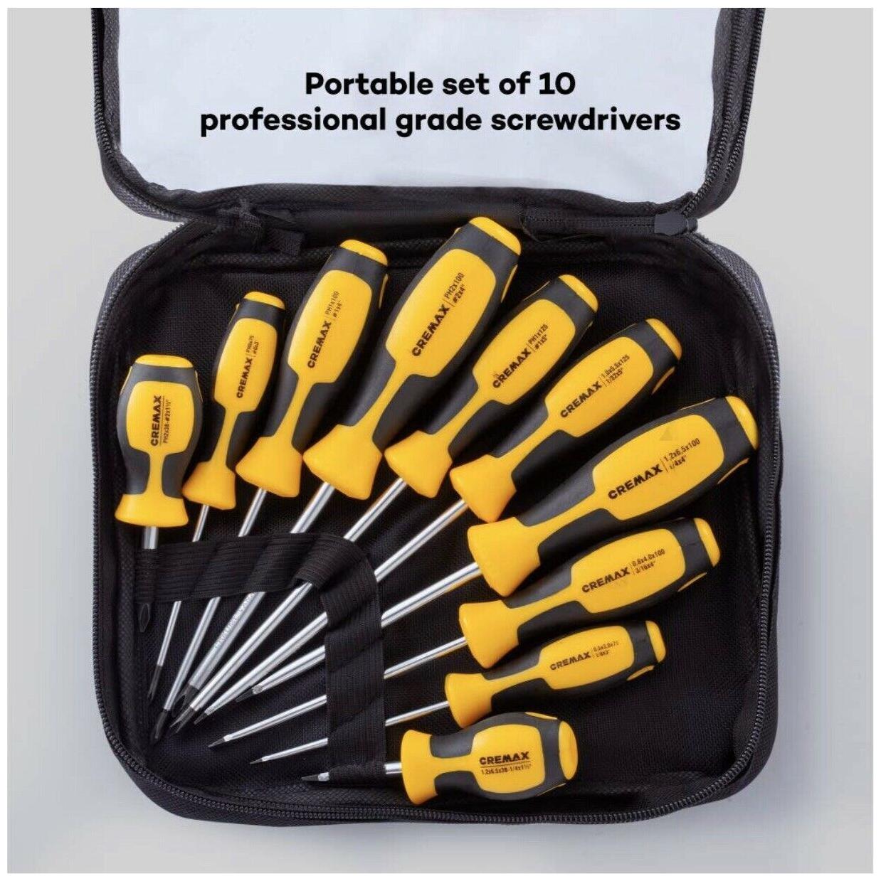 

Magnetic Screwdriver Set 10 PCS CREMAX Professional Cushion Grip 5 Phillips
