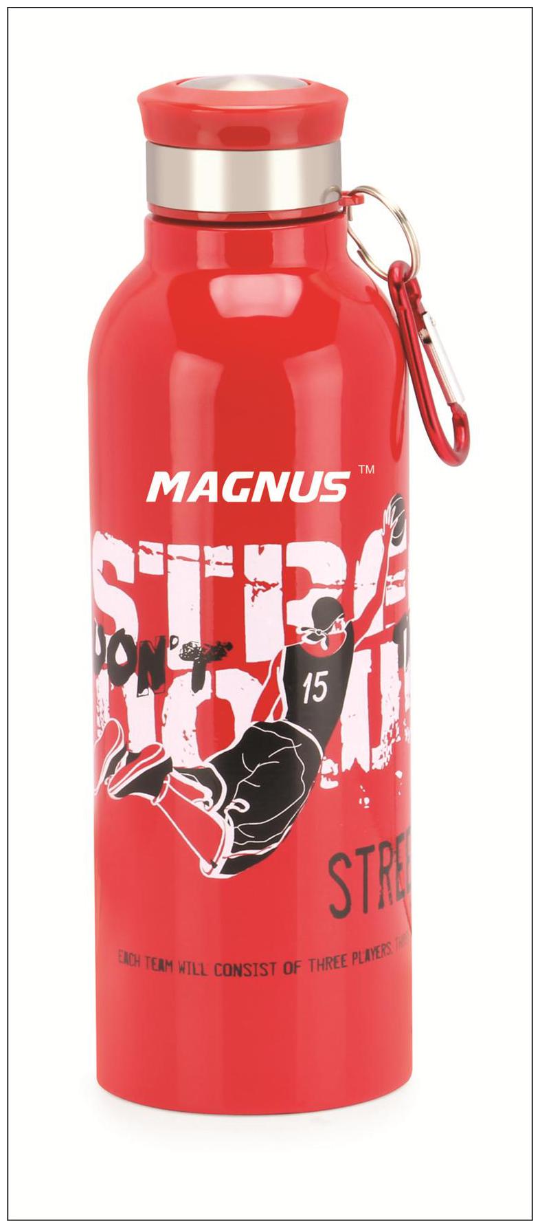 

Magnus Stainless Steel Red Water Bottle ( 750 ml Set of 1 )