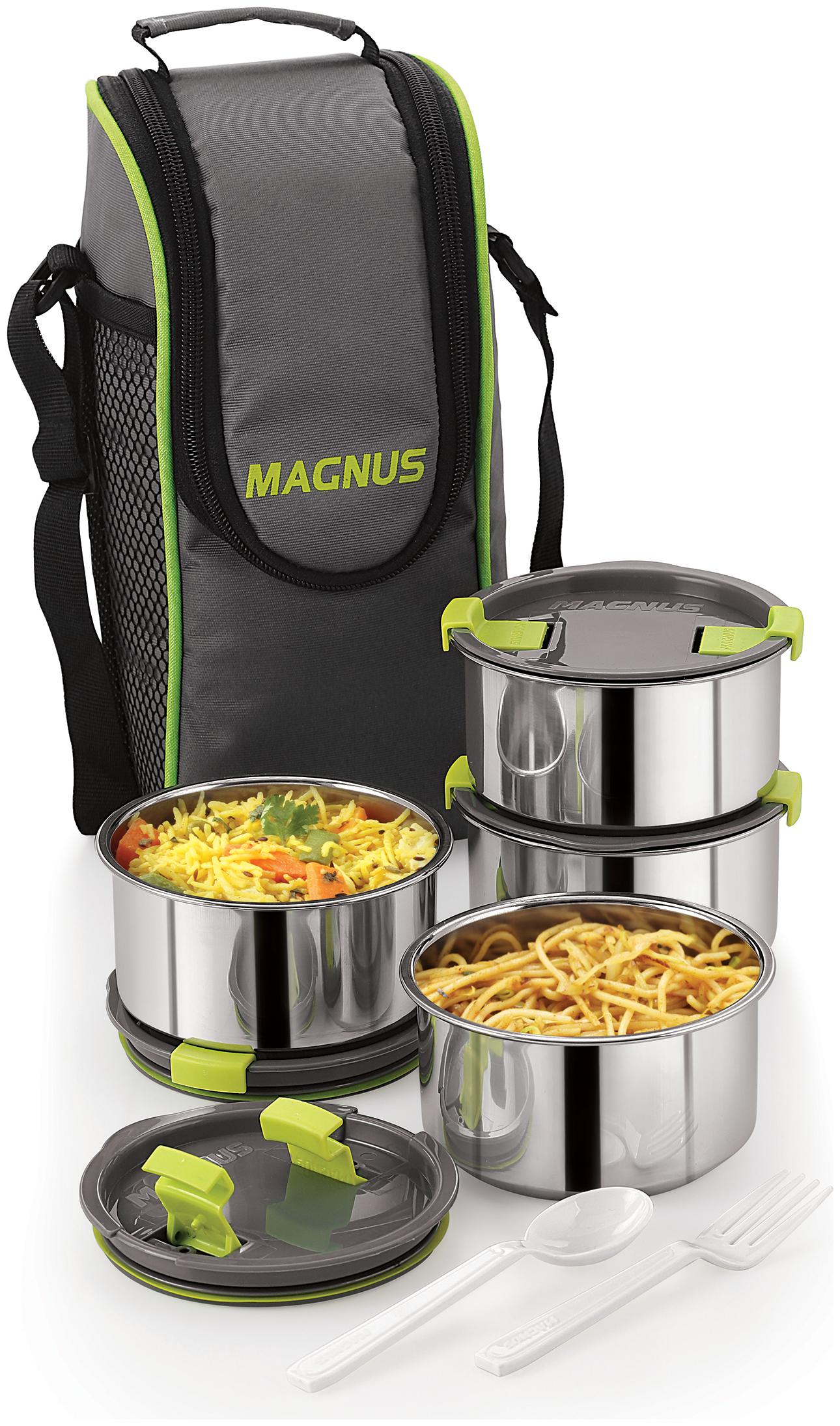 

Magnus Grey 1 Containers Lunch box ( Set of 1 350 ml )