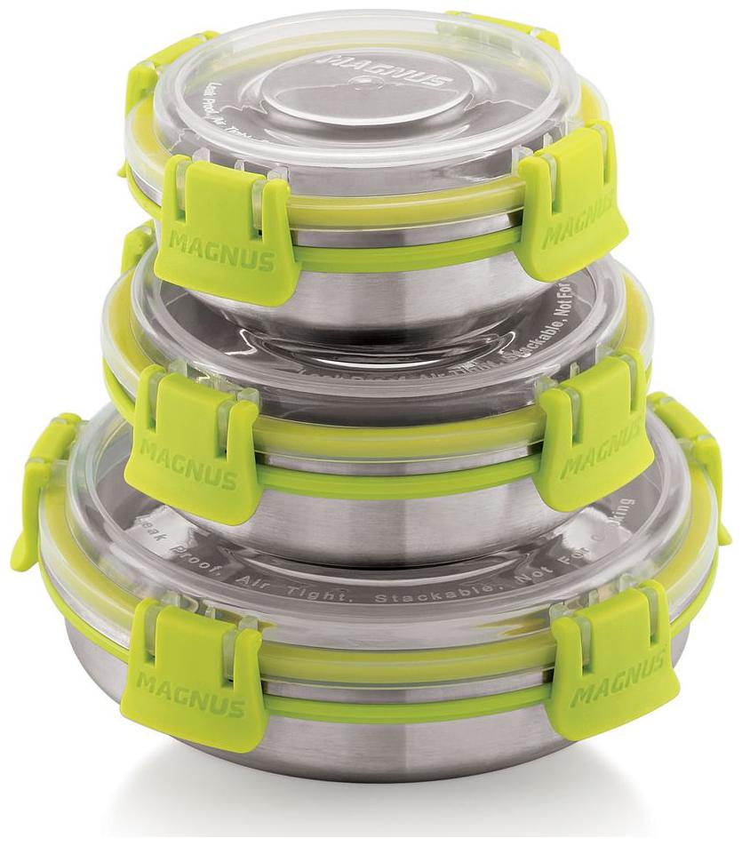 

Magnus 400 ml Silver Stainless steel Container Set - Set of 3