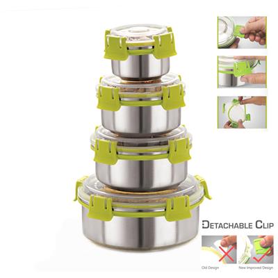 

Magnus Stainless Steel Airtight Leak Proof Containers Set 100 ml 300 ml 450 ml 750 ml Set Of 4