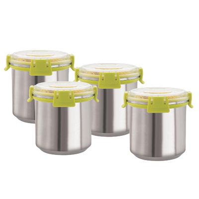 

Magnus 750 ml Silver Stainless steel Container Set - Set of 4