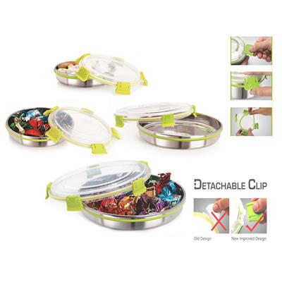 

Magnus Stainless Steel Airtight Leak Proof Containers Set 250 ml 400 ml 650 ml 800 ml Set Of 4