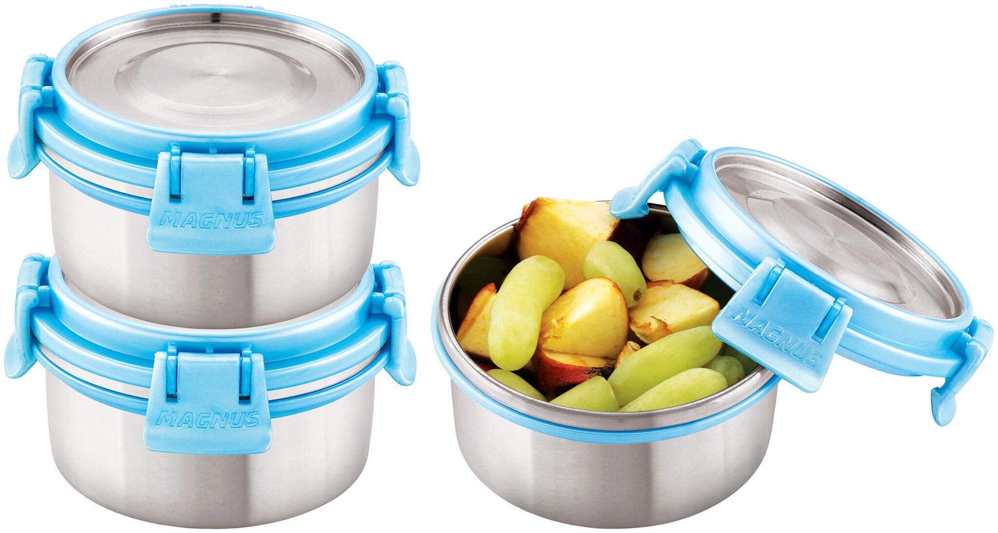 

Magnus Stainless Steel Kitchen Storage Container 450 ml (Blue)