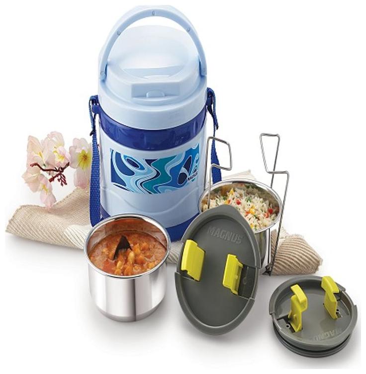 

Magnus Blue Lunch box ( Set of 1 600 ml )
