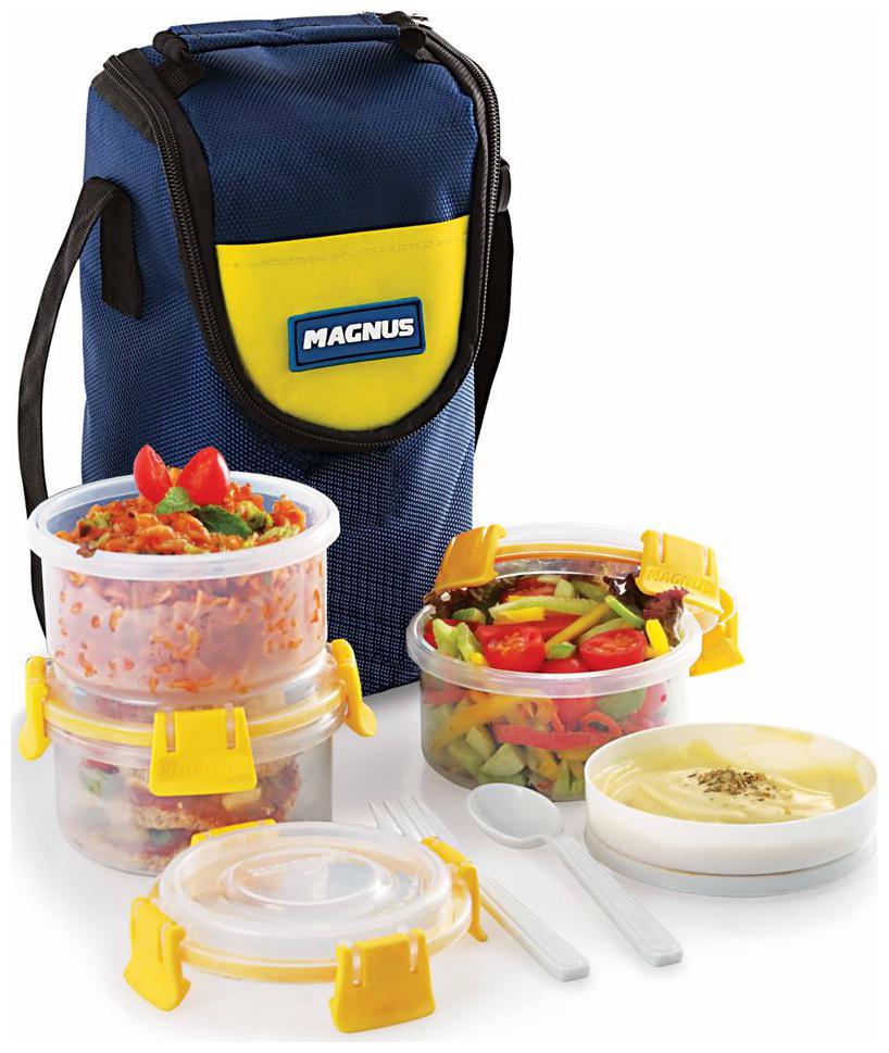 

Magnus Blue Lunch box ( Set of 1 1200 ml )