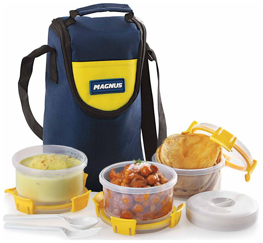 

Magnus Blue Lunch box ( Set of 1 900 ml )