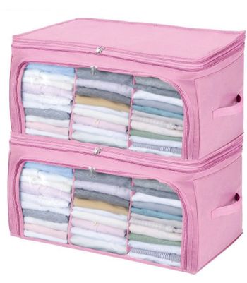 

Magnusdeal Charcoal Storage Box Two Zipper Dual Open Organizer