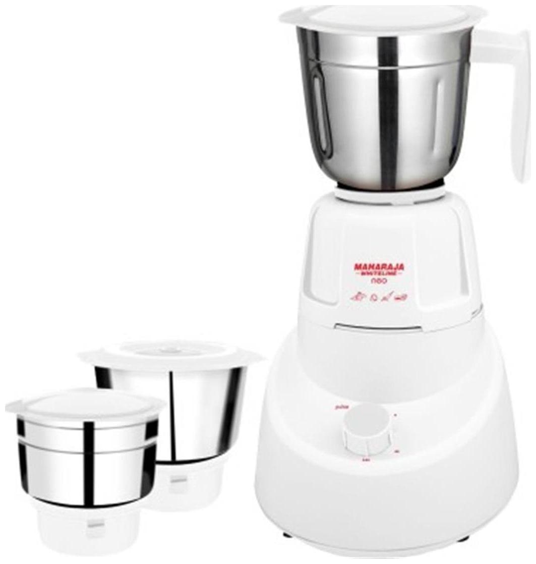 

Maharaja Whiteline NEO MX-147 500 W Mixer Grinder ( White 3 Jars )