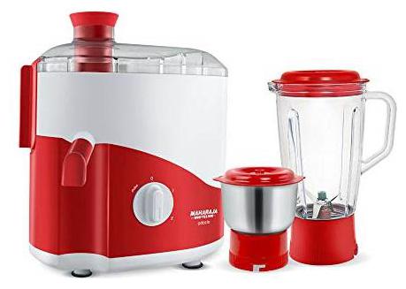 

Maharaja Whiteline ODACIO 450 W Juicer Mixer Grinder ( Red 2 Jars )