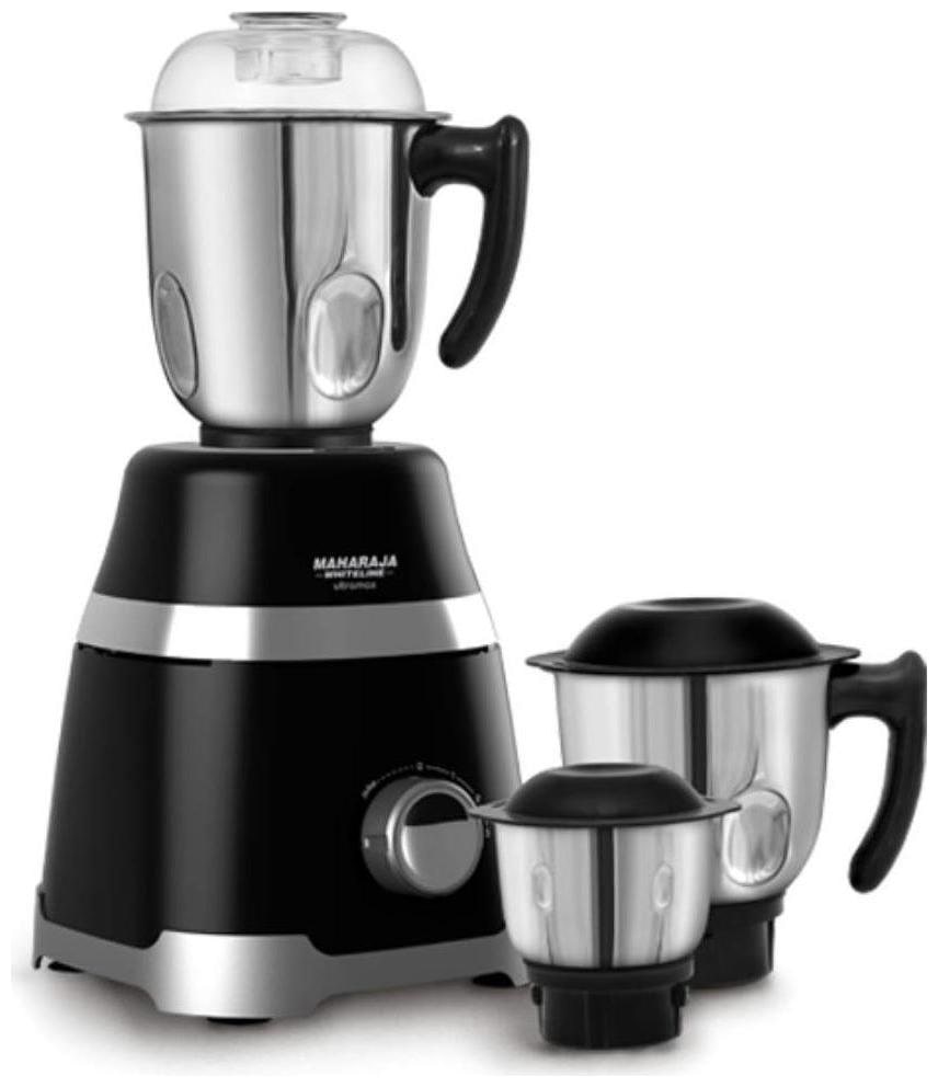 

Maharaja Whiteline ULTRAMAX HD 1000 W Mixer Grinder ( Black 3 Jars )